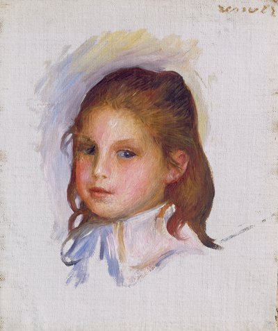Kind mit braunen Haaren von Pierre Auguste Renoir